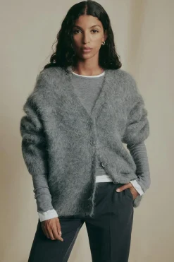 Gina Tricot Apaca bend knitted cardigan Grå Discount