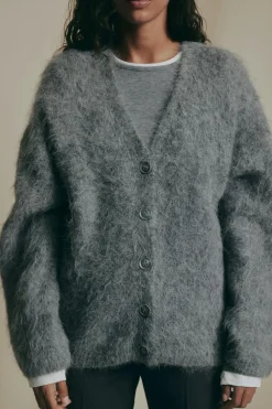 Gina Tricot Apaca bend knitted cardigan Grå Discount