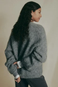 Gina Tricot Apaca bend knitted cardigan Grå Discount