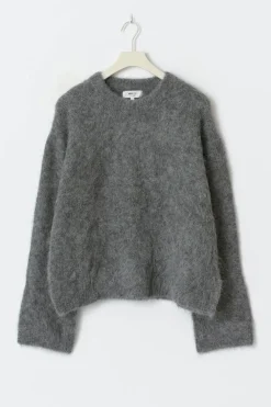 Gina Tricot Apaca bend knitted weater Grå Outlet