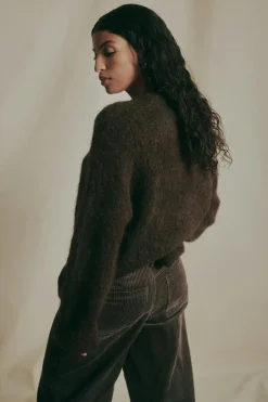 Gina Tricot Apaca bend knitted weater Brun Online
