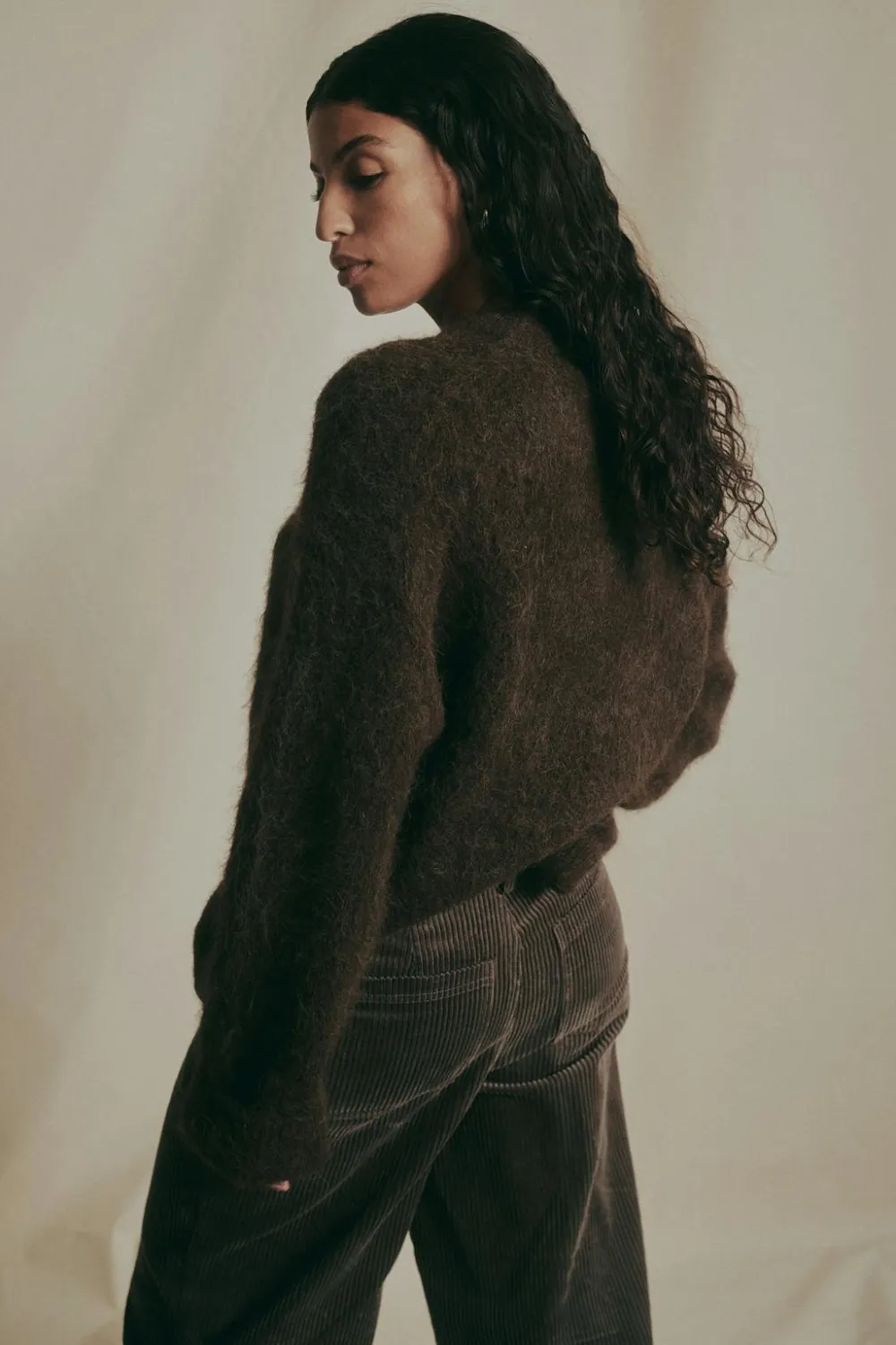 Gina Tricot Apaca bend knitted weater Brun Online