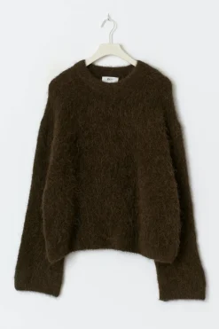 Gina Tricot Apaca bend knitted weater Brun Online