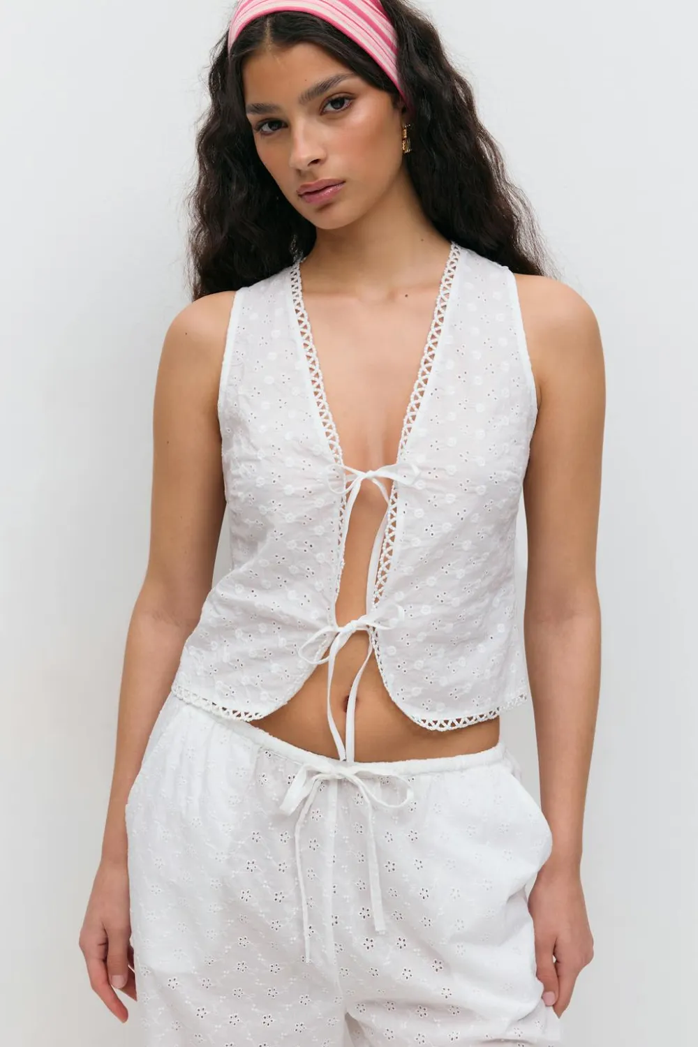 Gina Tricot Angaie tie vet Hvit New