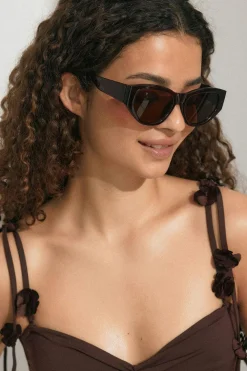 Gina Tricot Angular cateye sunglasses Beige Outlet