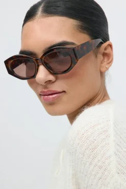 Gina Tricot Angular cateye sunglasses Brun Discount