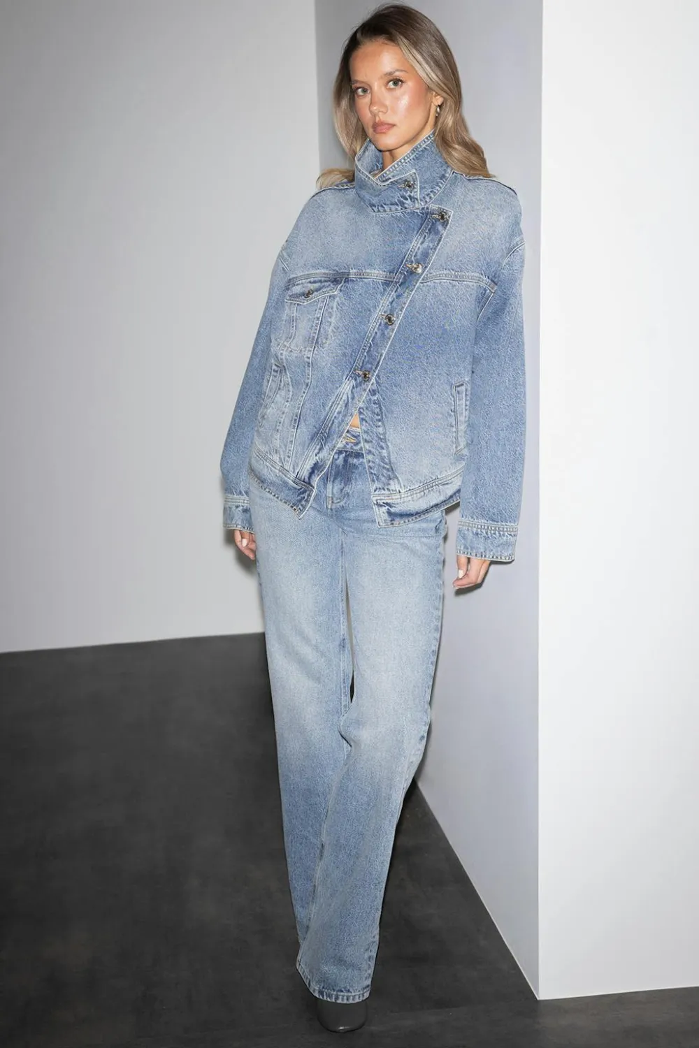 Gina Tricot Ayetric deni jacket Blå Clearance