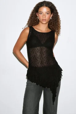 Gina Tricot Ayetric ace top Svart Clearance