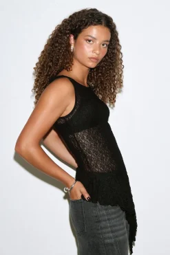 Gina Tricot Ayetric ace top Svart Clearance