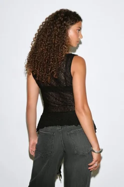 Gina Tricot Ayetric ace top Svart Clearance