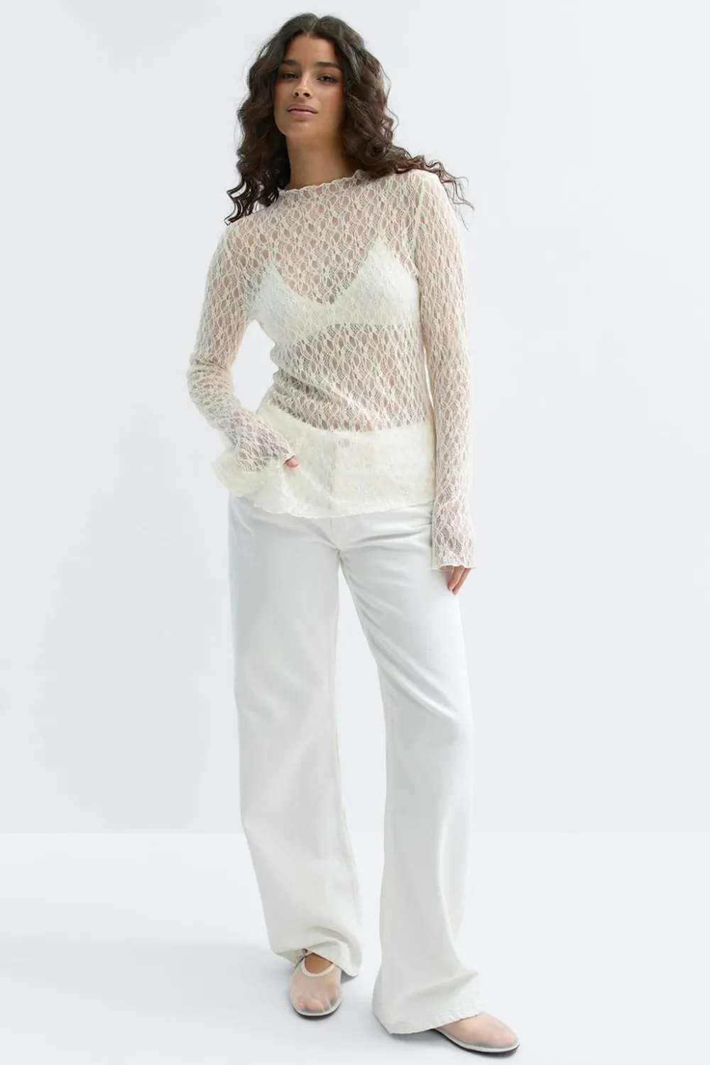 Gina Tricot Ayetric ace top Hvit Online