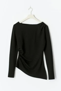 Gina Tricot Ayetric ong eeve top Svart Discount