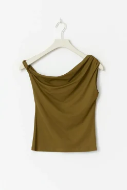 Gina Tricot Ayetric icro top Grønn Clearance