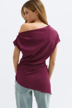 Gina Tricot Ayetric peated top Lilla Online