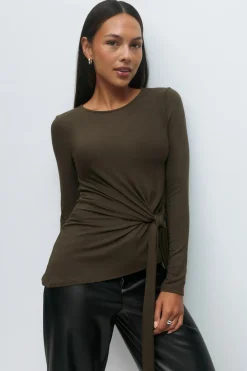 Gina Tricot Ayetric tie top Grønn New