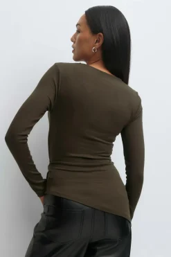 Gina Tricot Ayetric tie top Grønn New