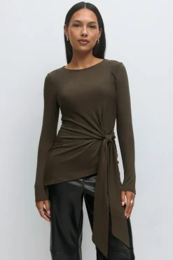 Gina Tricot Ayetric tie top Grønn New