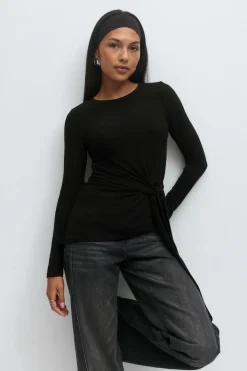 Gina Tricot Ayetric tie top Svart Sale