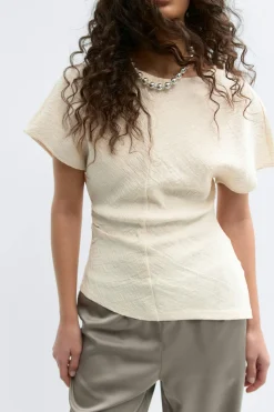 Gina Tricot Asymmetric top Hvit Hot