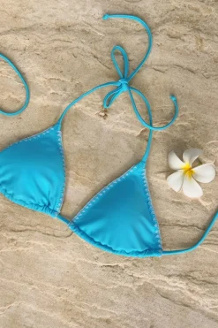 Gina Tricot 14+ azu triange bikini top Blå