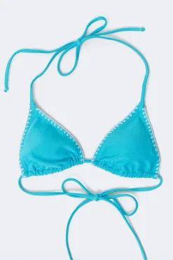 Gina Tricot 14+ azu triange bikini top Blå