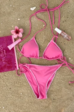 Gina Tricot 14+ azu triange bikini top Rosa Best