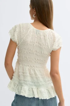 Gina Tricot Babydo ace detai top Hvit Online
