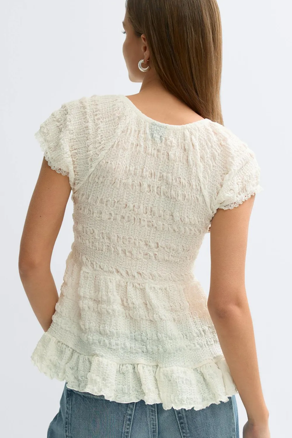 Gina Tricot Babydo ace detai top Hvit Online