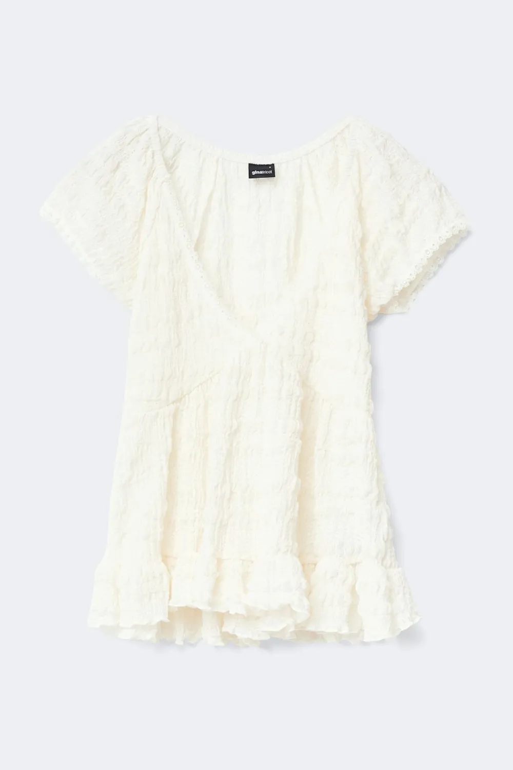 Gina Tricot Babydo ace detai top Hvit Online
