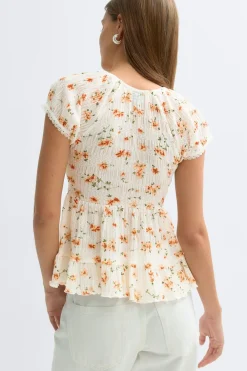 Gina Tricot Babydo ace detai top Hvit Online