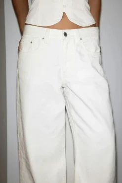 Gina Tricot Baggy babe jeans Hvit Hot