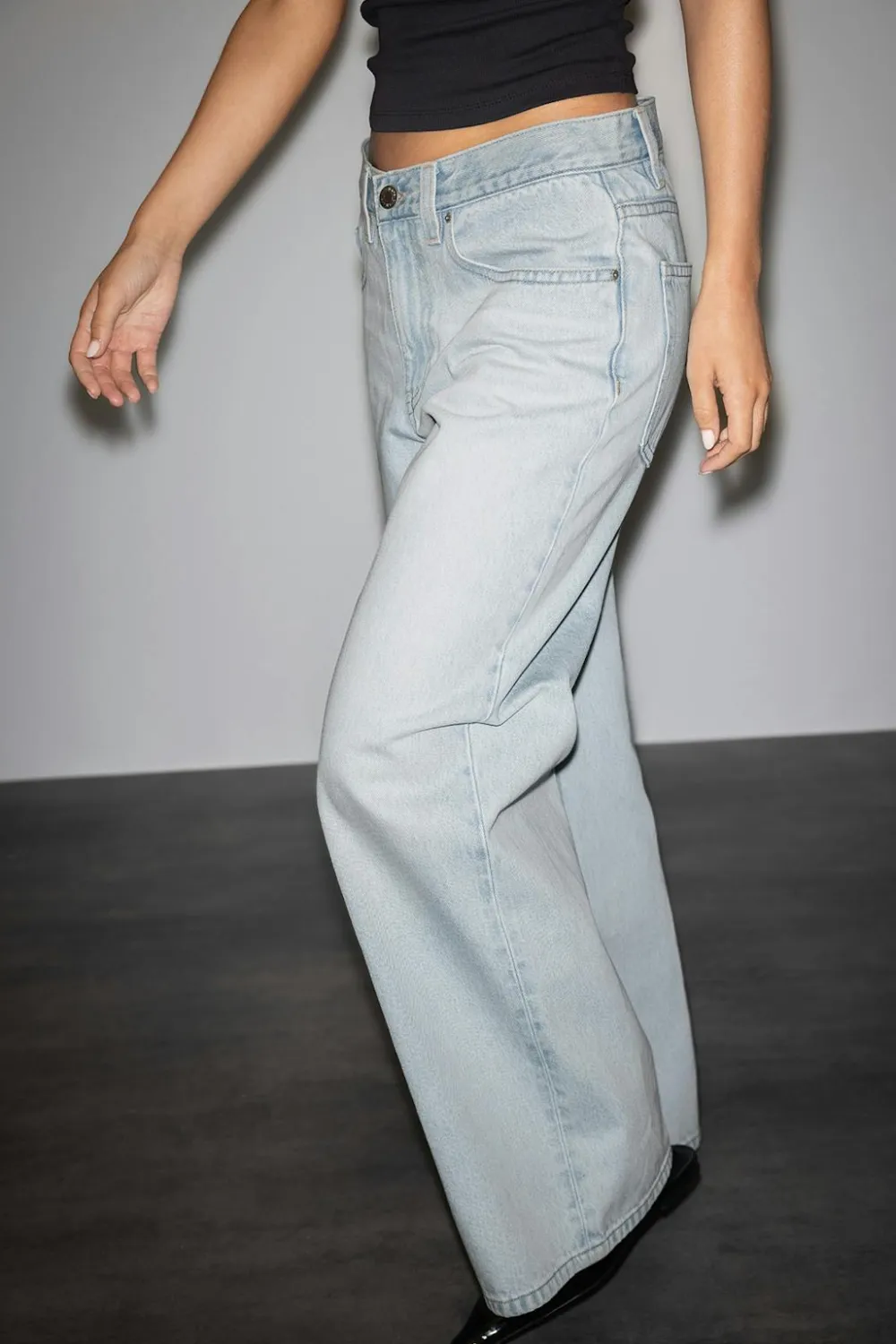 Gina Tricot Baggy babe jeans Blå Clearance