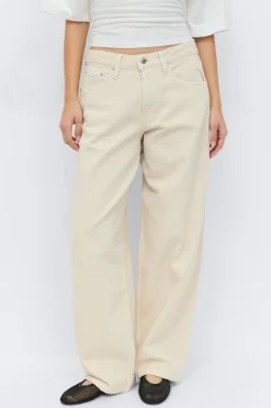 Gina Tricot Baggy-crush jeans Gul Discount