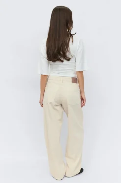 Gina Tricot Baggy-crush jeans Gul Discount