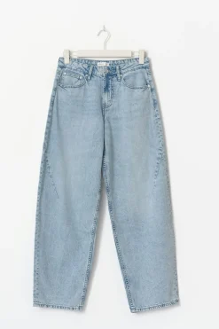 Gina Tricot Baggy-crush jeans Blå Outlet