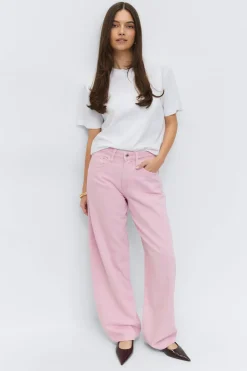 Gina Tricot Baggy-crush jeans Rosa Discount