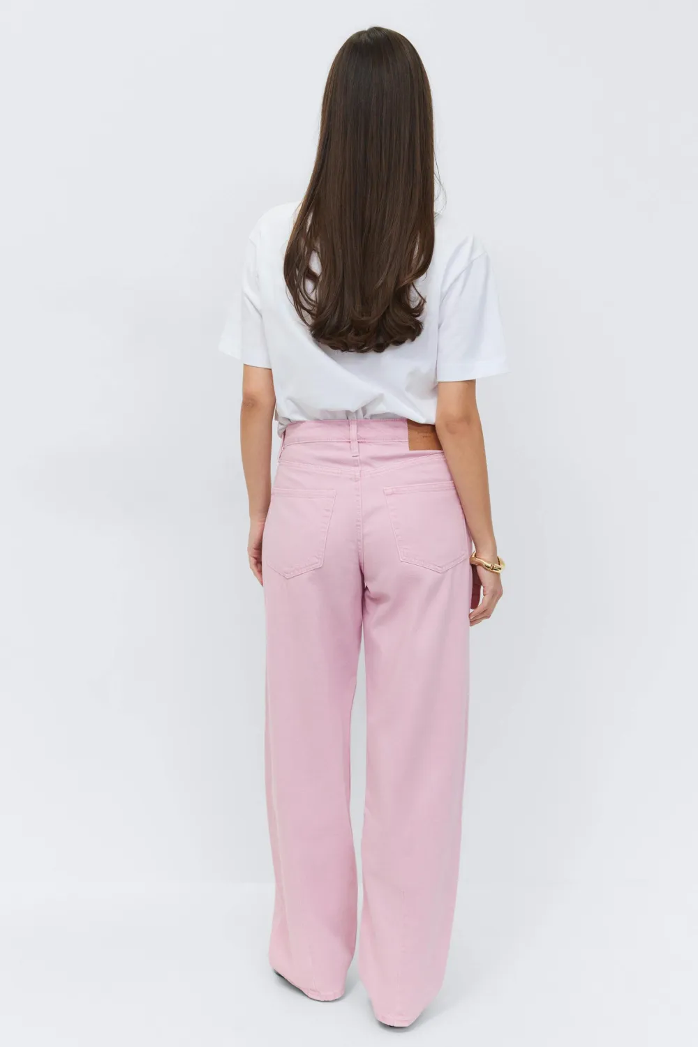 Gina Tricot Baggy-crush jeans Rosa Discount