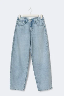 Gina Tricot Baggy-crush petite jeans Blå Outlet