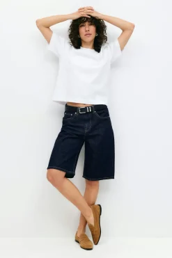 Gina Tricot Baggy denim shorts Blå Hot