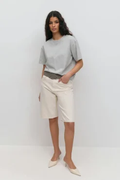 Gina Tricot Baggy denim shorts Beige Online