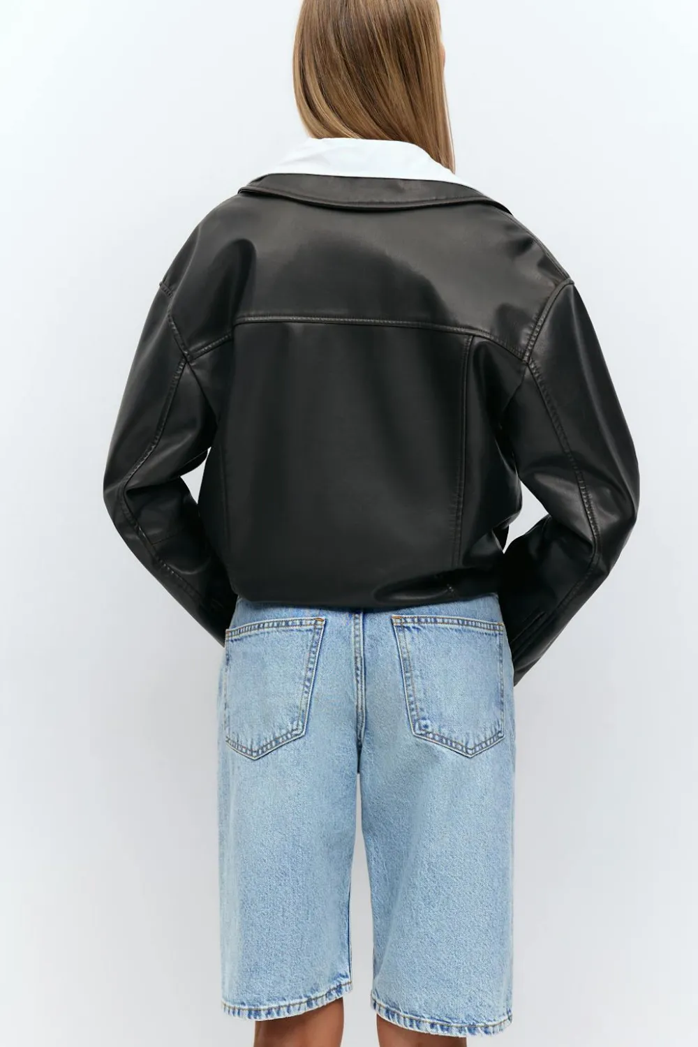 Gina Tricot Baggy denim shorts Blå