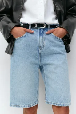 Gina Tricot Baggy denim shorts Blå