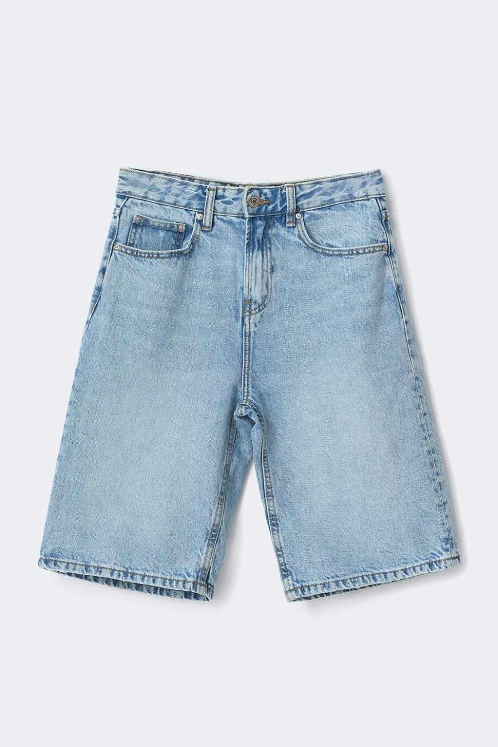 Gina Tricot Baggy denim shorts Blå