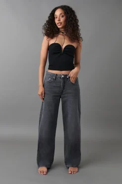 Gina Tricot Baggy jeans Grå Sale