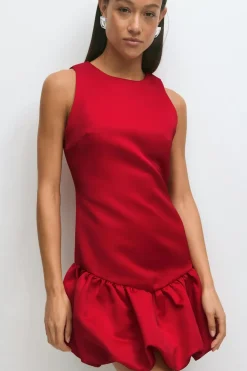 Gina Tricot Balloon mini dress Rød Discount