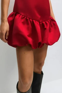 Gina Tricot Balloon mini dress Rød Discount