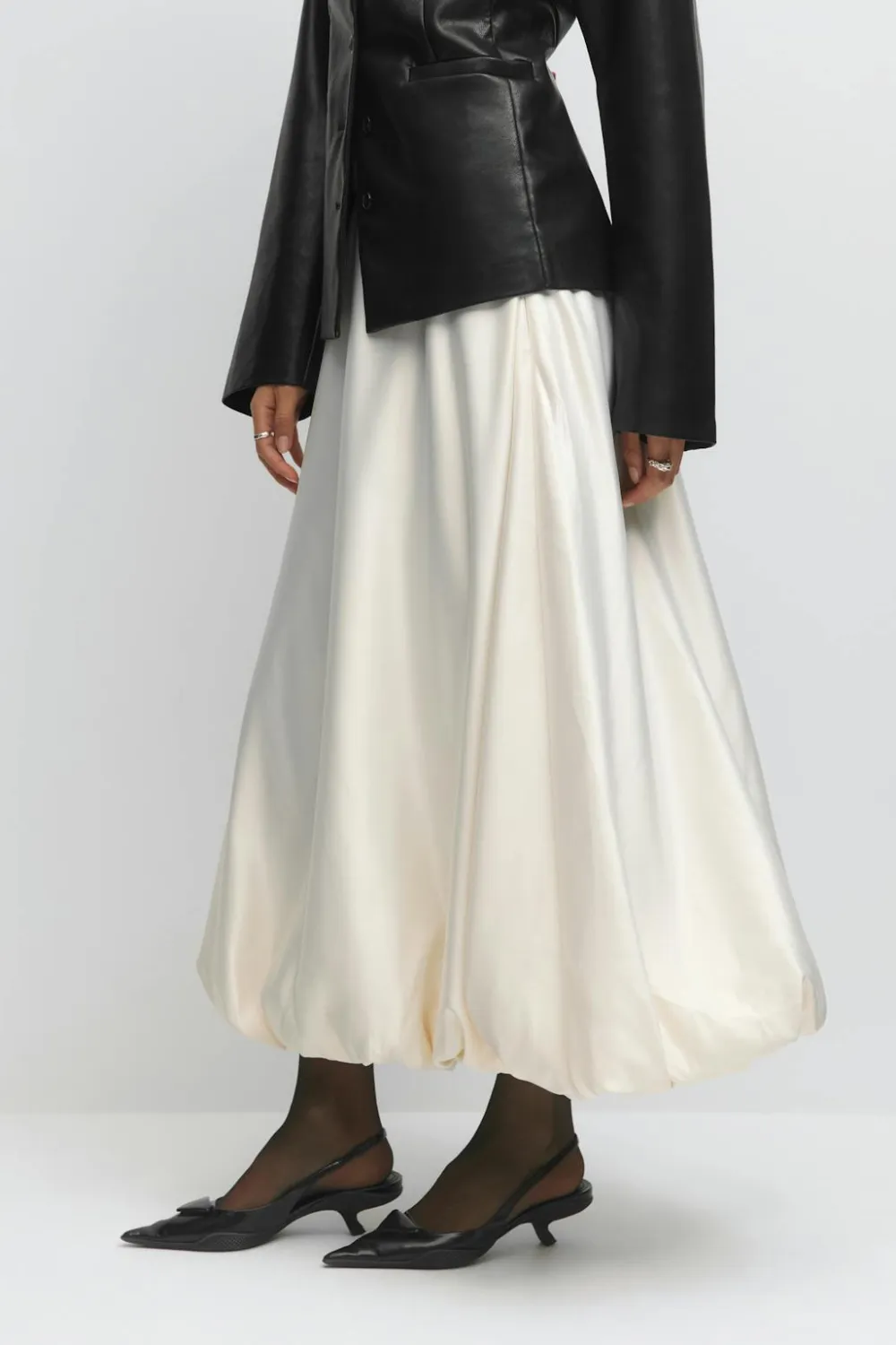 Gina Tricot Balloon skirt Hvit Outlet