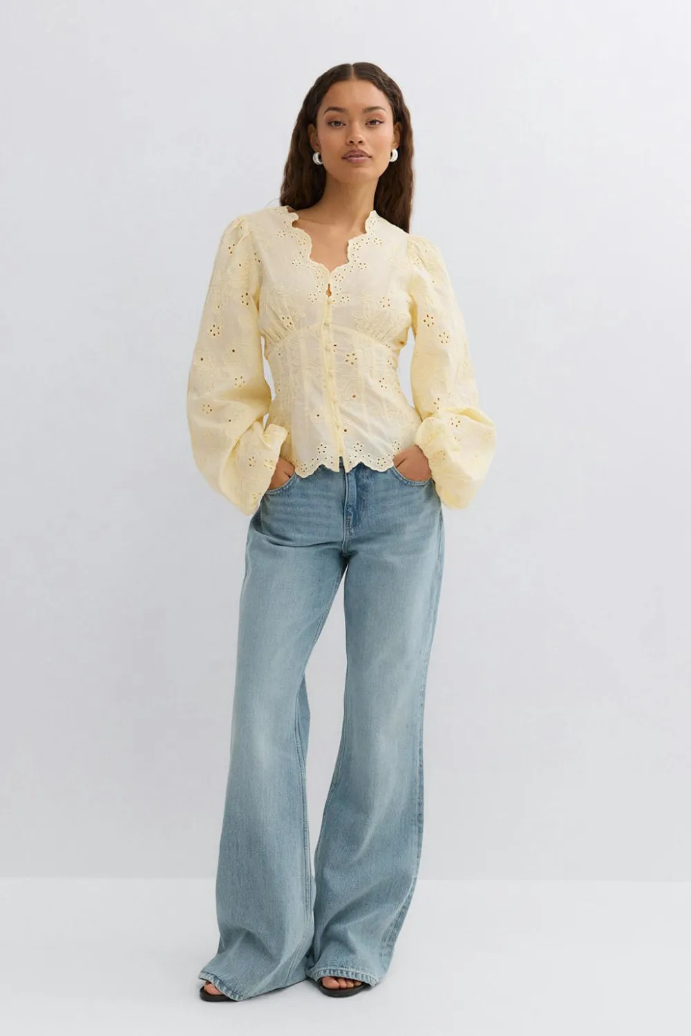 Gina Tricot Baoon eeve boue Gul Discount