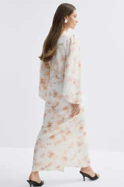 Gina Tricot Balloon sleeve dress Hvit Clearance