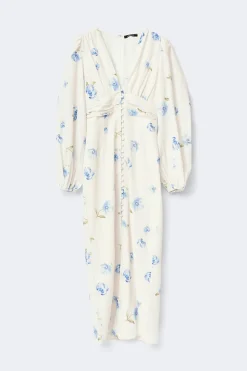 Gina Tricot Balloon sleeve dress Blå Outlet